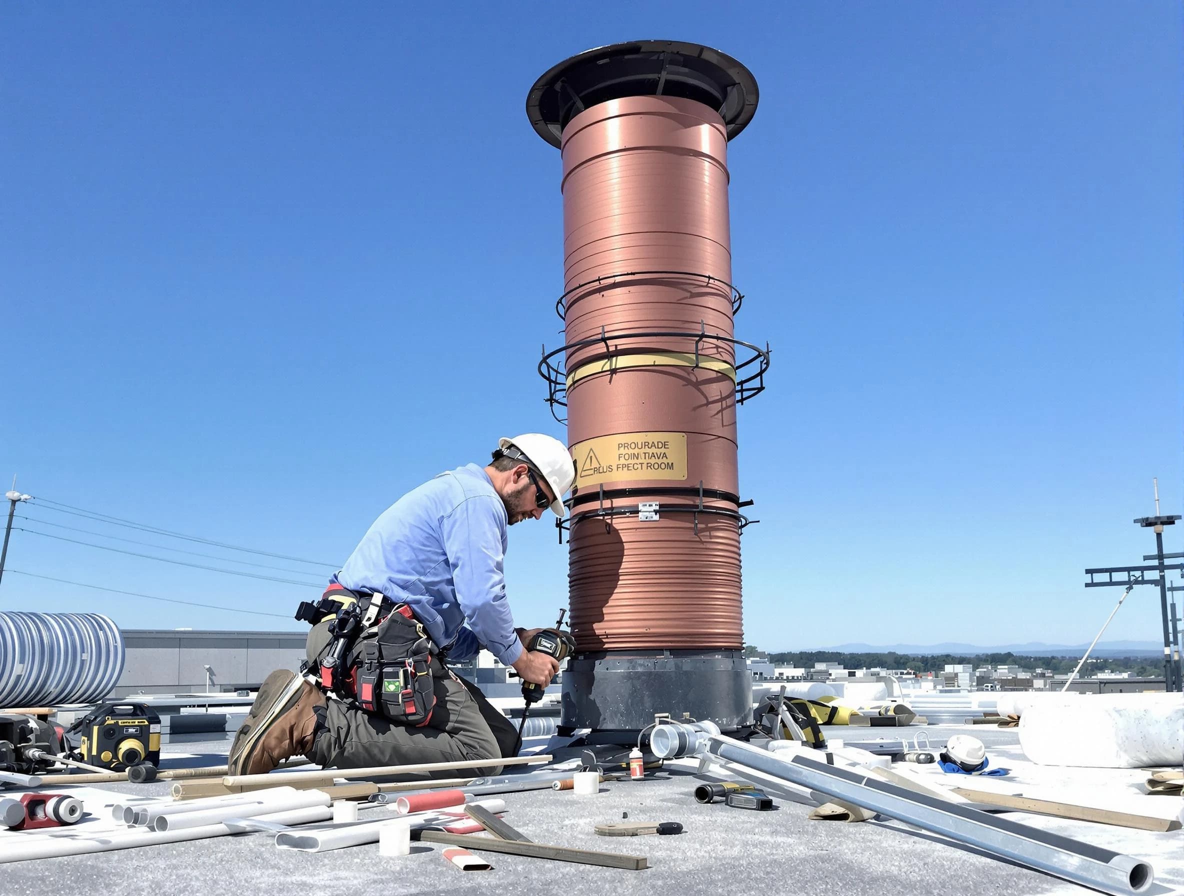 Installed chimney liner by Loganville Chimney Sweep in Loganville, GA