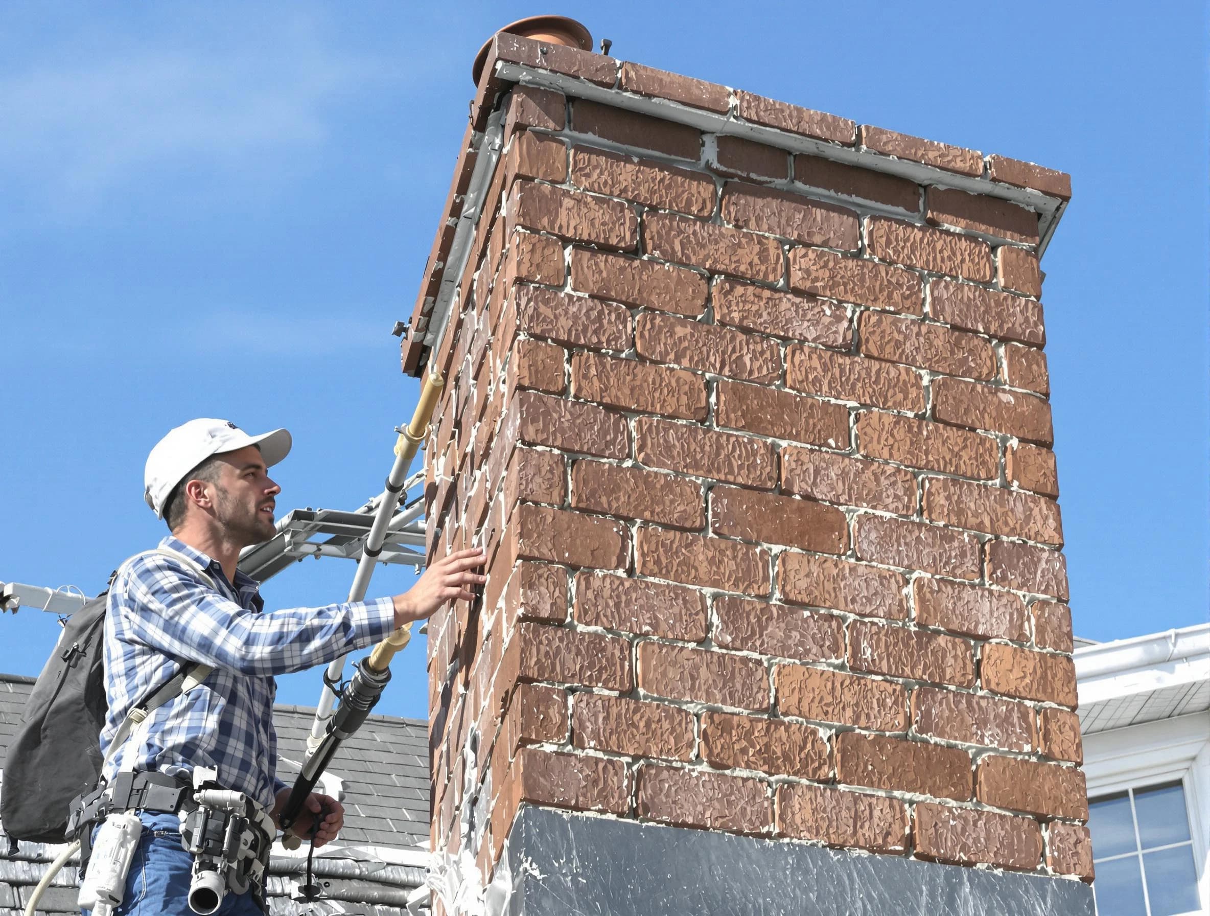 Brickwork for a chimney rebuild by Loganville Chimney Sweep in Loganville, GA