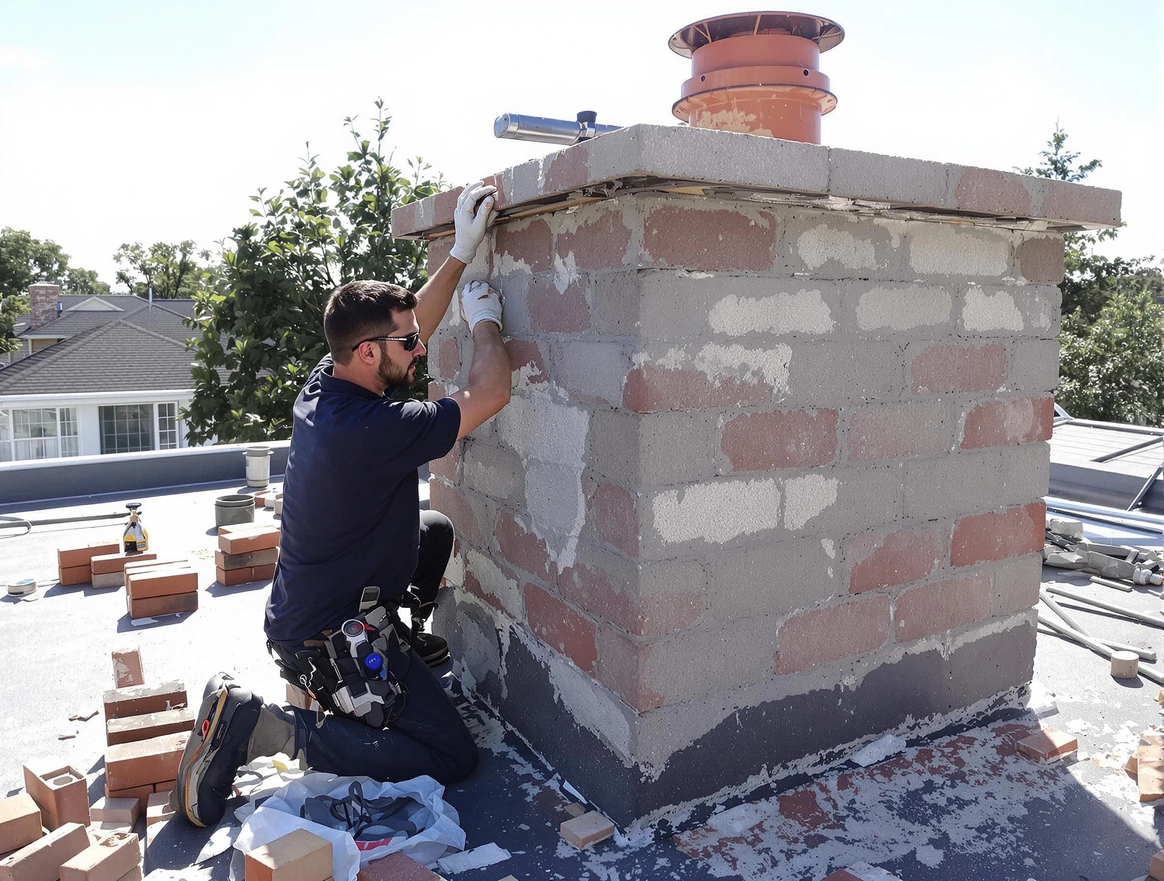 Advanced chimney repair process by Loganville Chimney Sweep in Loganville, GA