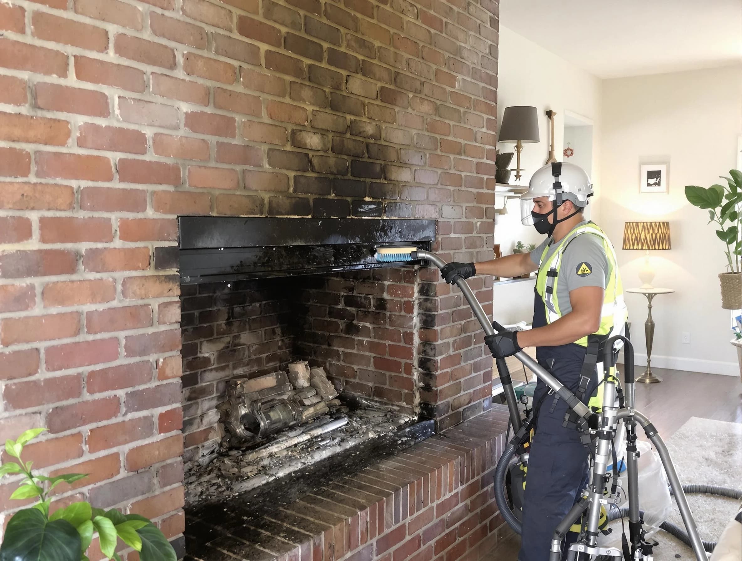 Loganville Chimney Sweep providing fireplace cleaning services in Loganville, GA