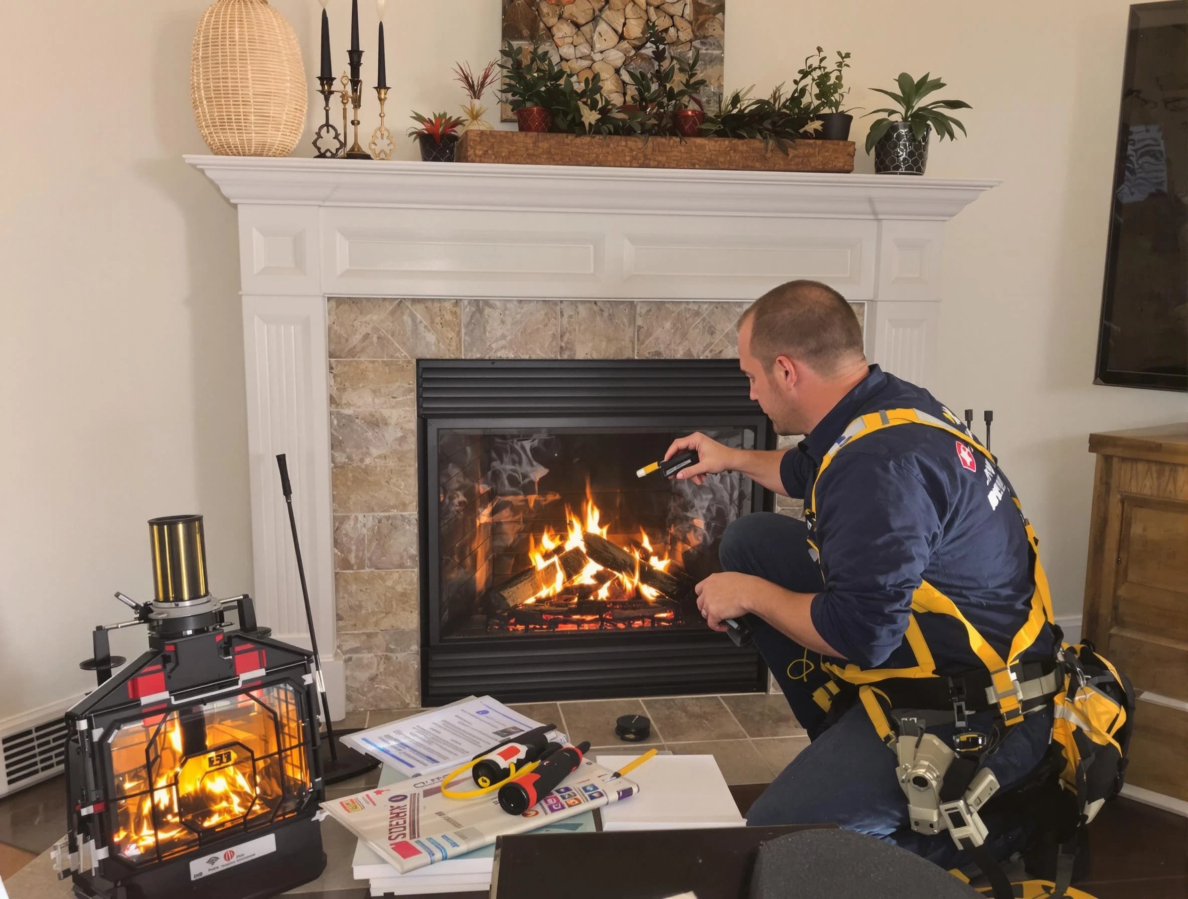 Safety-focused fireplace inspection by Loganville Chimney Sweep in Loganville, GA