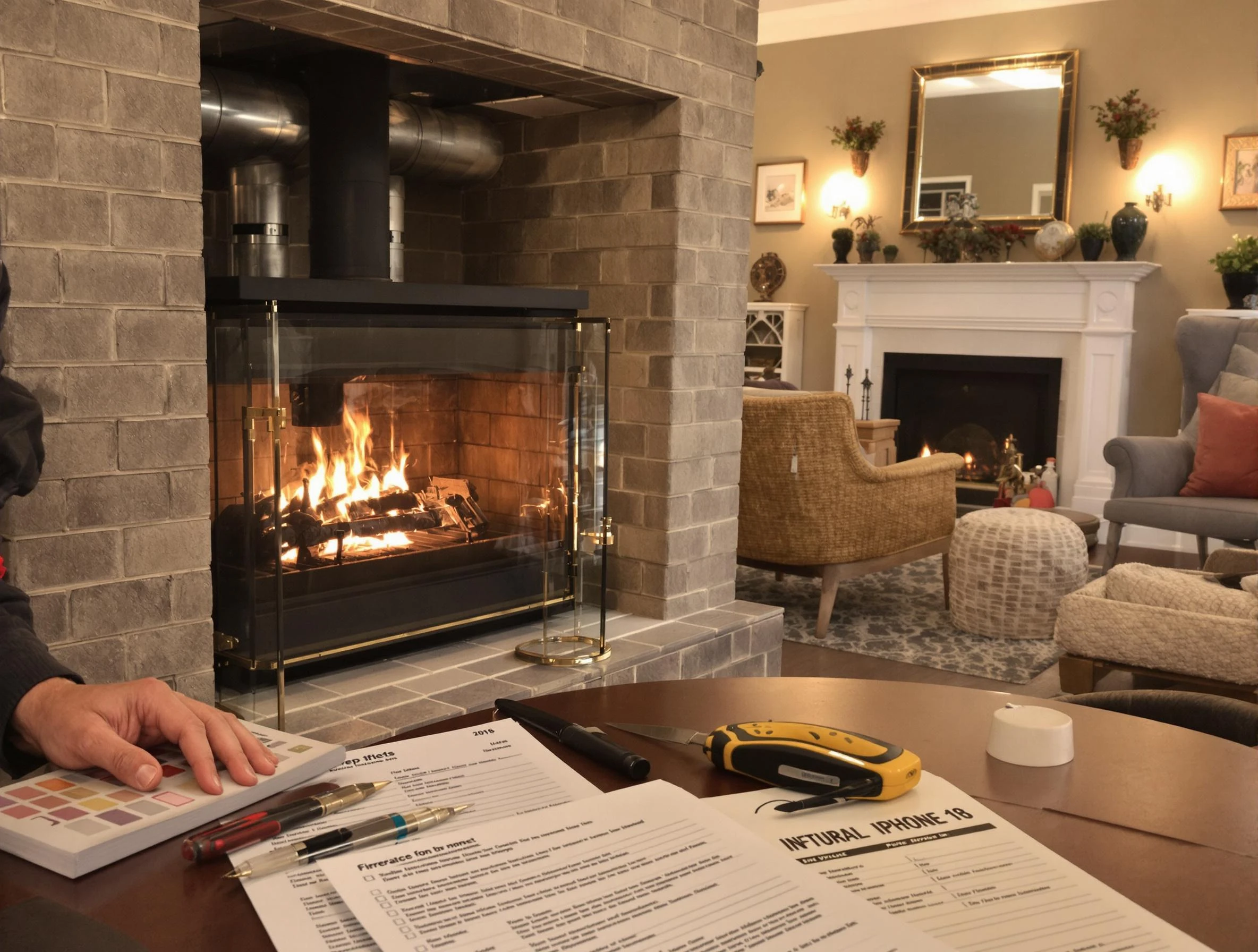 Loganville Chimney Sweep verifying fireplace safety measures in Loganville, GA