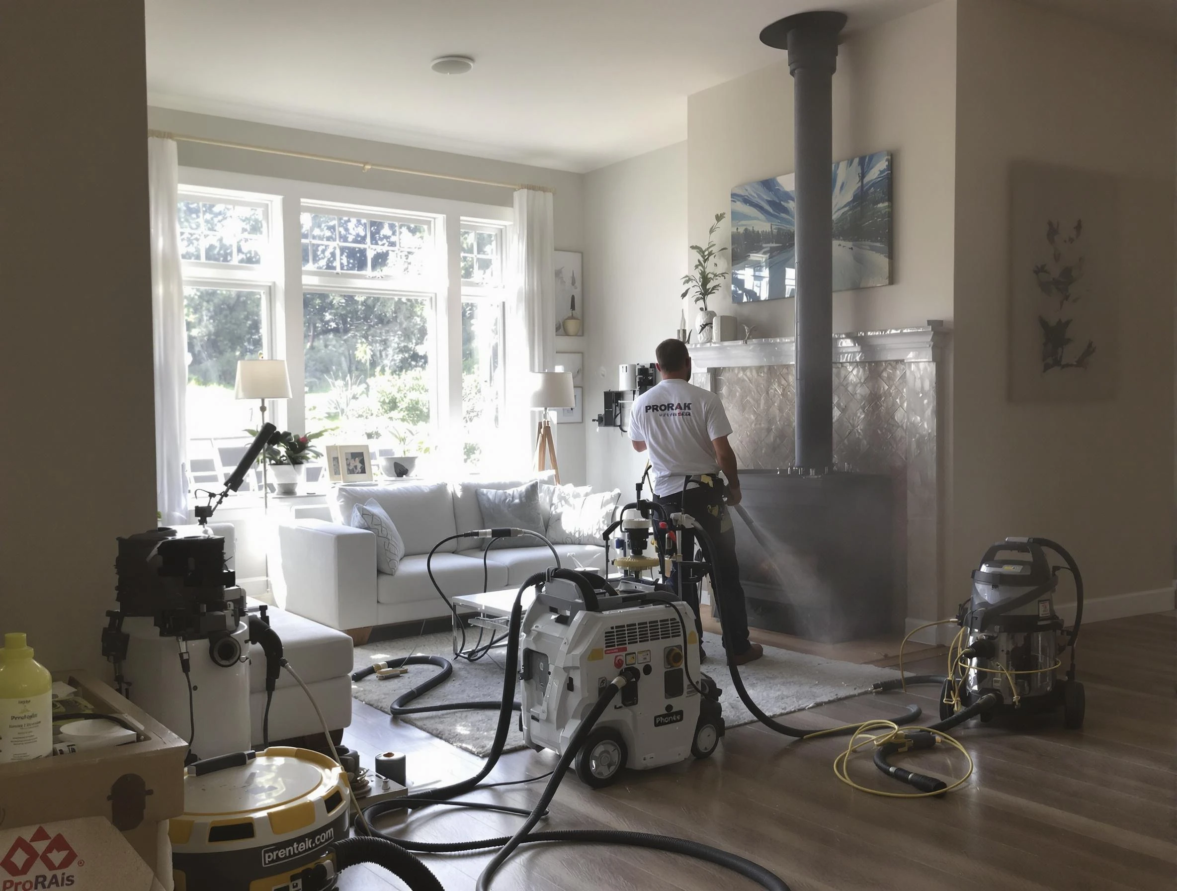 Soot removal service by Loganville Chimney Sweep for a fireplace in Loganville, GA